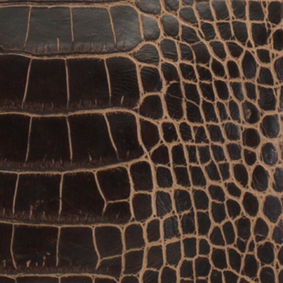 MARINO ORLANDI Made In Italy Leather Crocodile Bucket Bag - Picture 5 of 5